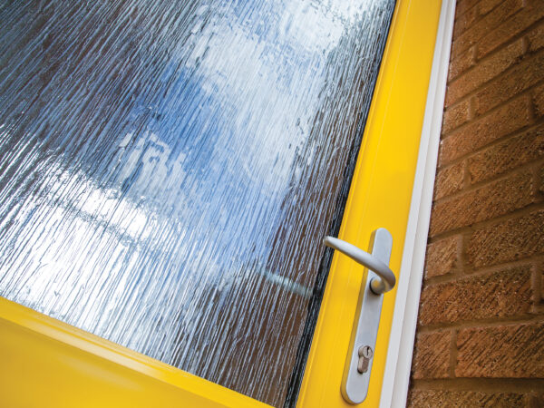 uPVC door exterior view with clean white finish