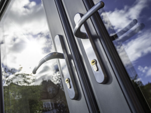 Energy efficient French doors with slim frames and large glass panels